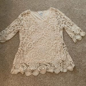 Lace blouse.